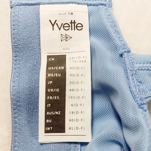 Yvette Sports Bra Running Bra 40D-F Blue. Sweat wicking material. Crossback..... - Picture 12 of 12
